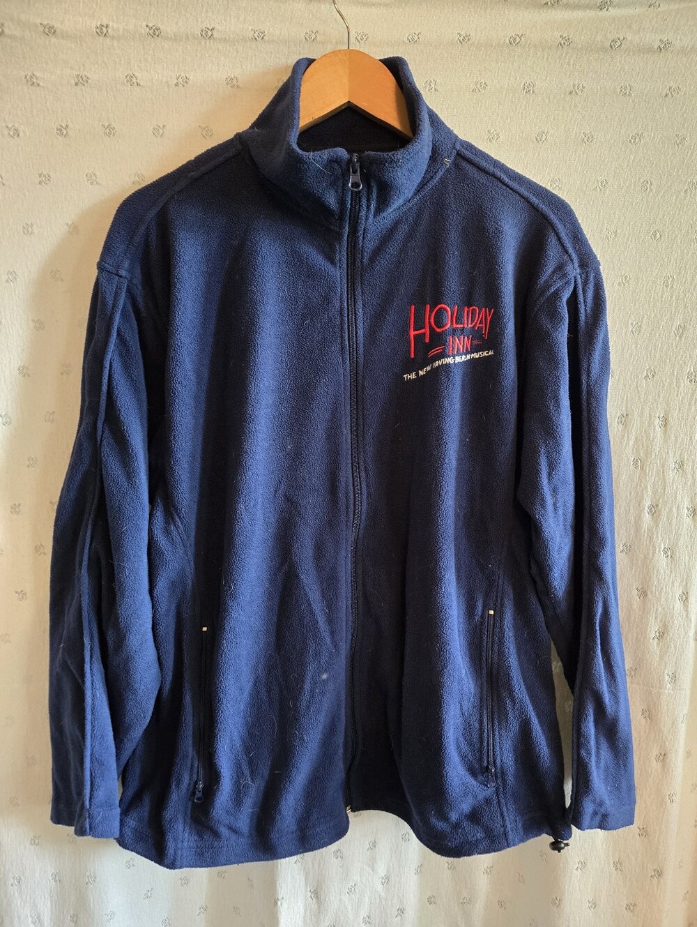 Holiday Inn Broadway Navy Full-Zip Fleece Jacket Size M